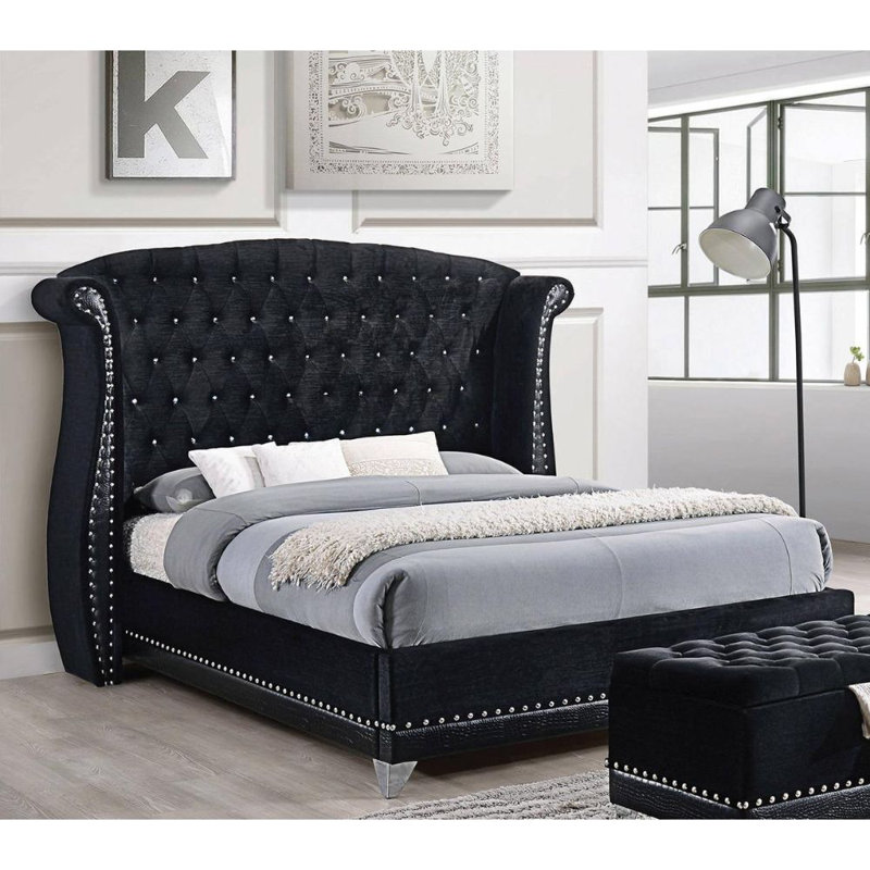 Rosdorf Park Baldhart Tufted Upholstered Low Profile Standard Bed Wayfair